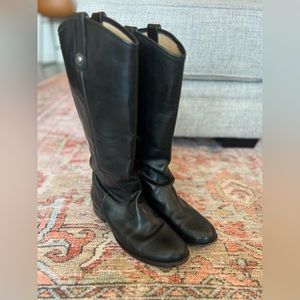 Women’s black Frye Melissa tall button boot size 9